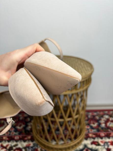 Nude krémové béžové lodičky sandále asos, 36