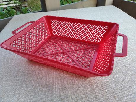 Retro košíček - červený, 
