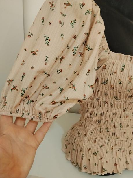 Romantický riasený top new look púdrová ružová, new look,38 / m