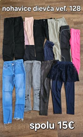 Nohavice veľ 128, zara,128