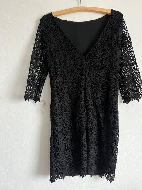 Mango cipkovane male cierne  saty elegantne kvalit, mango,m