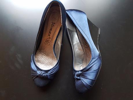 Modré saténové lodičky, 36