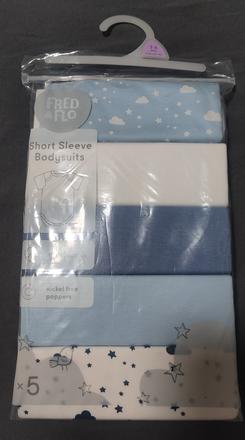 Body krátky rukáv 68 5ks, f&f,68