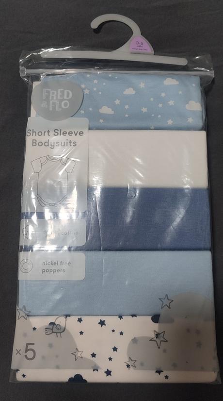 Body krátky rukáv 68 5ks, f&f,68