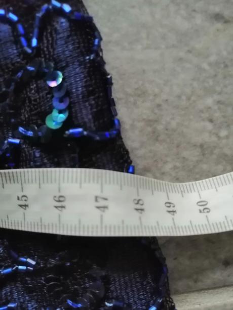 Luxus vyšívané modré šaty petrakocianova, v38-40, 40