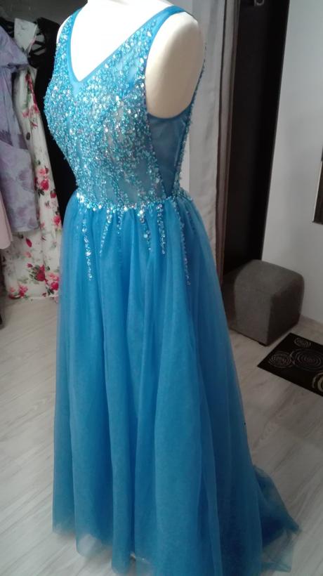 Rozprávkové tylové šaty s rozparkom, 36 / 38 / m / s