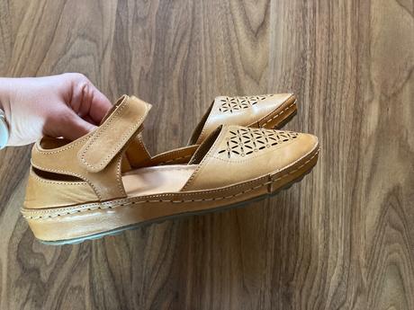 Kožené sandále peon, 37