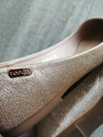 Zlaté balerínky, v38-39, vd 24,8 cm, 38