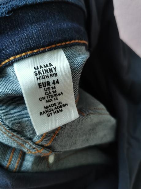 Hm skinny mama tehotenské rifle, h&m,xl