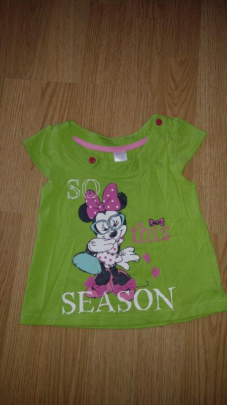 Dievcenske bavlnené tričká minnie veľ. 68, disney,68