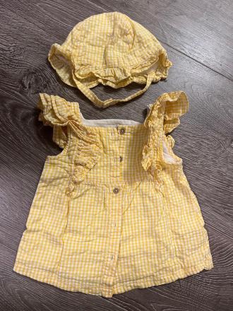 Top stav/ kosielka + klobucik 12-18m, f&f,86