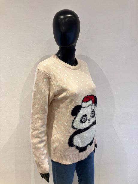 Dámsky bodkovaný sveter panda cropp (s), s