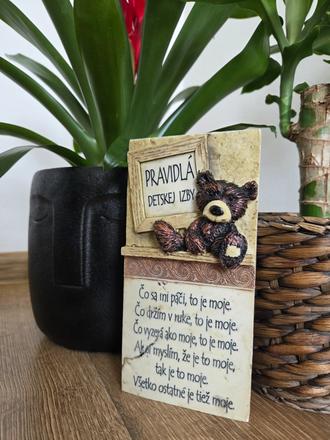 Pravidlá detskej izby vtipný darček vo vintage v,