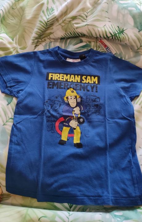 Dve tričká požiarnik sam 110/116, lupilu,116