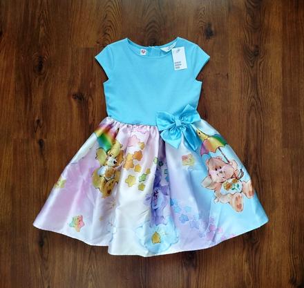 Nádherné šaty h&m s motívom care bears - nové, h&m,134 / 140
