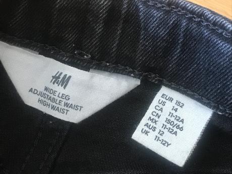 Čierne rifle hm, h&m,152