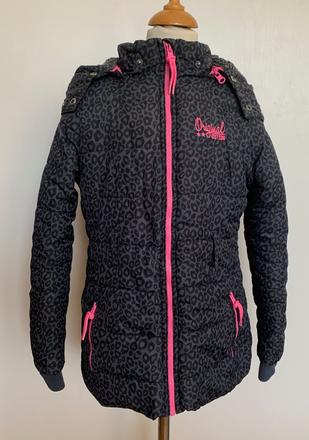 Dievčenská vetrovka na zimu s kapucňou, 134