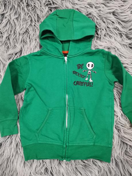 Zelená mikina s kostrou, kiki&koko,110