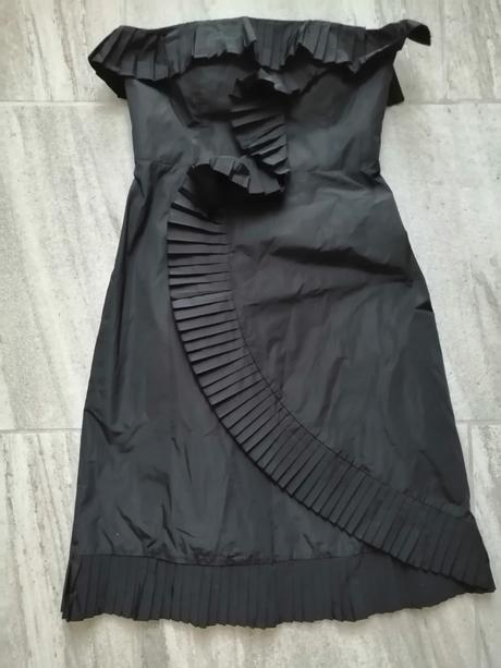 Luxus čierne taftové šaty coast, v38, 38