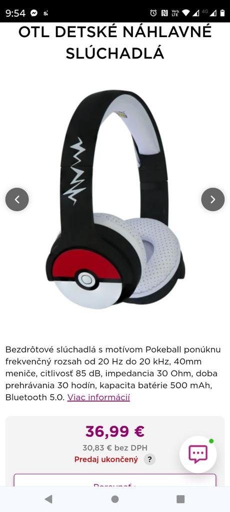 Slúchadlá pokémon, 