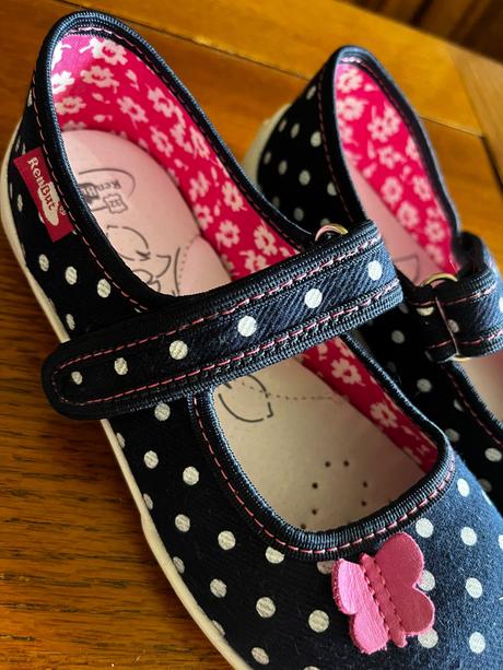 Bodkované papučky balerínkového typu, ren but,32