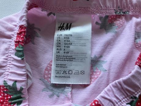 Letné pyžamko, h&m,110