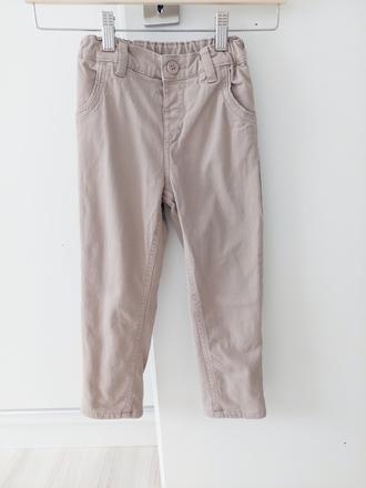 Béžové/bledohnedé zateplené nohavice, 110