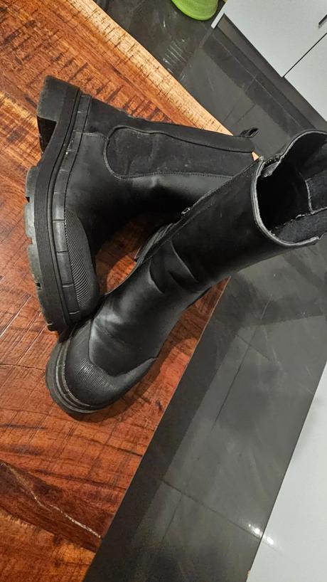 Čoerne zimne čižmy do pol lýtok, 38