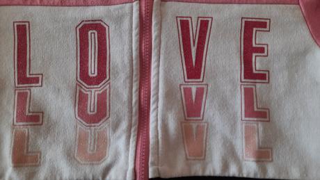 Mikina s trblietkavým nápisom 122/128, dopodopo,122