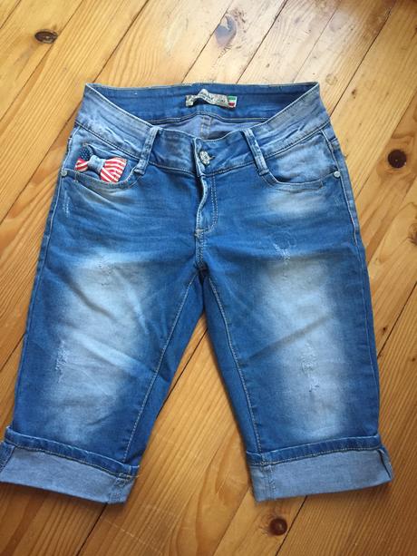 Dámske riflové trištvrťáky, s