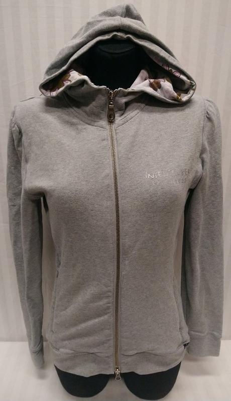 Dámska sivá mikina na zips s kapucňou, chiemsee, m, m