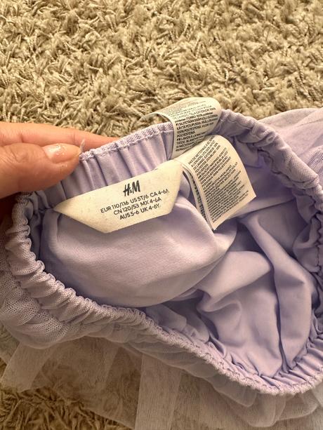 Bledofialová tylová sukňa, h&m,110