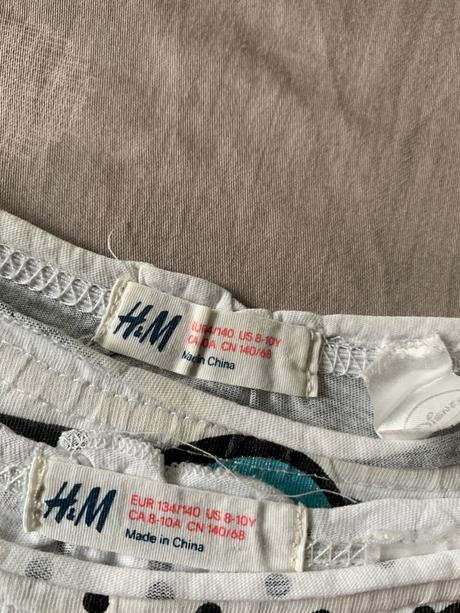 Tričká 2ks, h&m,134