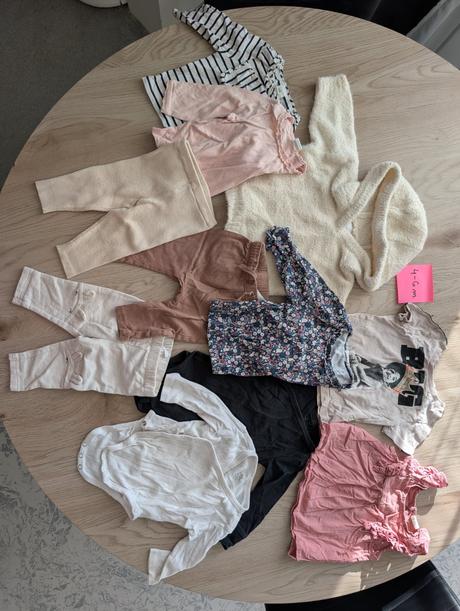Mix oblečenia 4-6m ( lindex, zara, h&m, newbie), 68–80