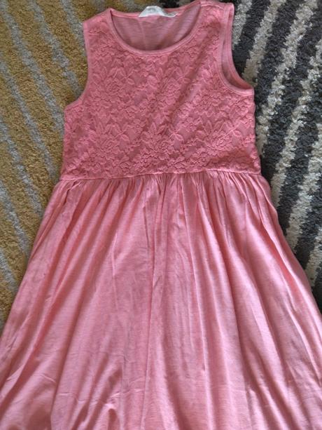 Midi šaty s čipkou 128/134, h&m,128