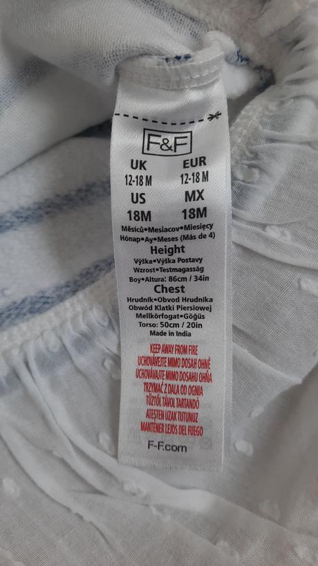 Tričko s fodričkou, f&f,86