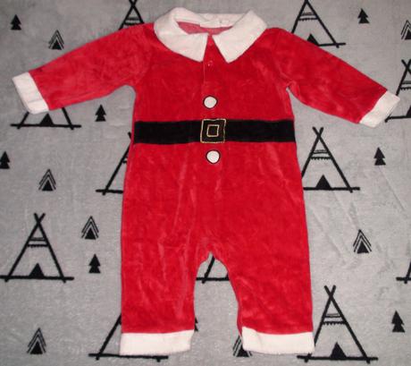 Santov vianočný zamatový overal veľ.74, 74