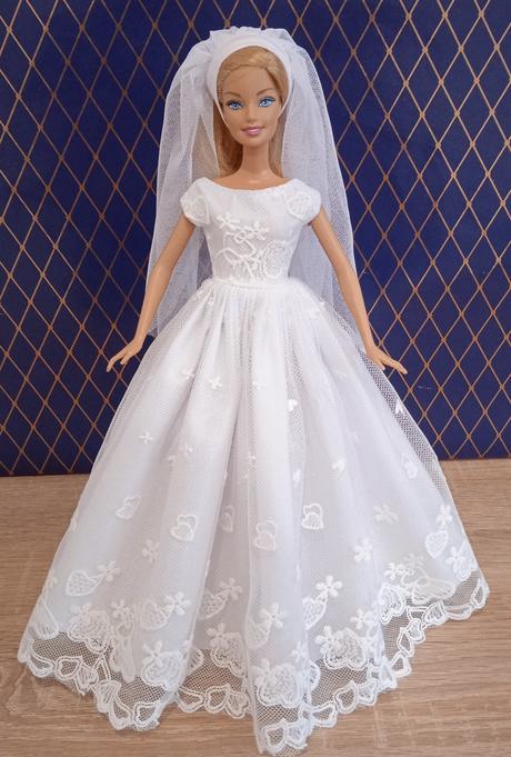 Svadobné šaty pre barbie, 