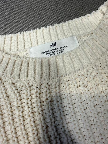 Béžový pulover, h&m,134