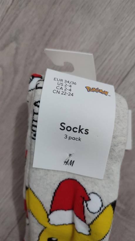 Froté ponožky pokémon, h&m,34 / 35 / 36