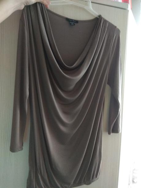 Hnedé tričko 3/4 rukav, amisu,m