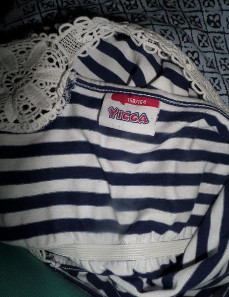 Pásikavé šaty s krajkou, yigga,164