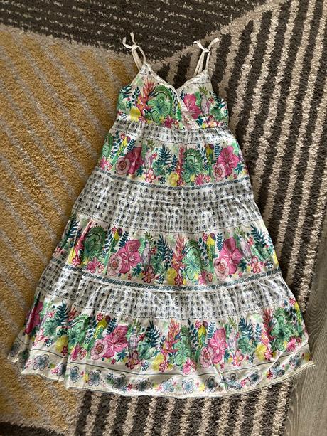 Farebné maxi šaty, h&m,128