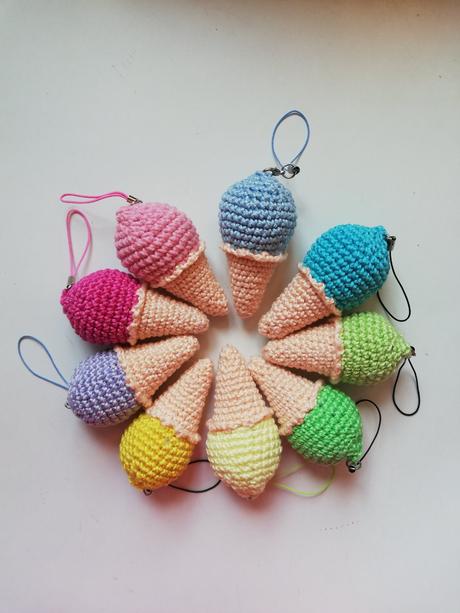 Háčkovaná zmrzlina prívesok, 