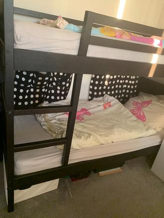 Ikea poschodová postel, šírka (cm): 90,dĺžka (cm): 200