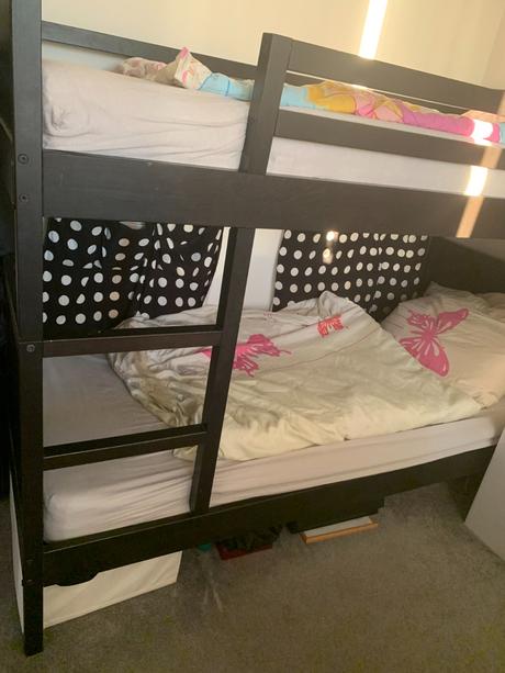 Ikea poschodová postel, šírka (cm): 90,dĺžka (cm): 200