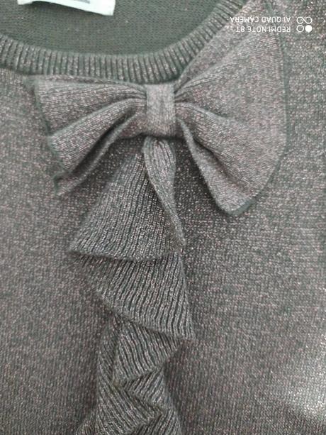 Vianočné, nenosené, opraté trblietavé šaty 122/128, h&m,122