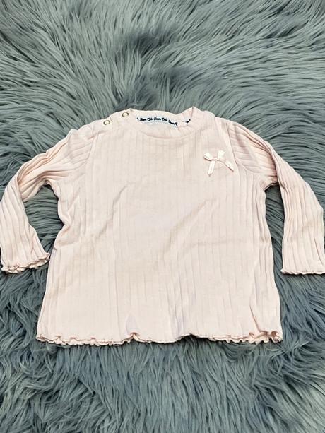 Dievčenské rebrované tričko s mašličkou (68), river island,68