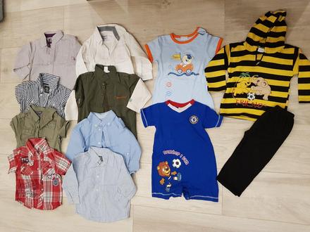 Sada krásnych košiel pre chlapca veľkosť 12-18 mes, 68–80
