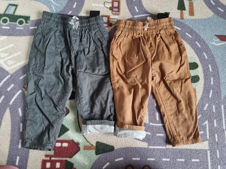 2x podsite nohavice v.80, h&m,80